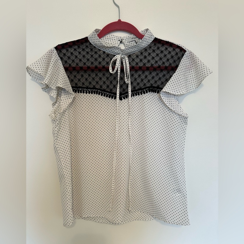 NWOT Women’s Black and White Dress Top